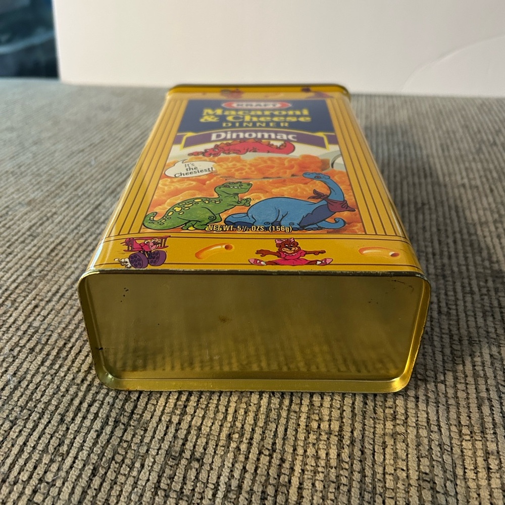 Kraft Dinomac Macaroni & Cheese Tin with cheeseasaurus Rex vintage collectible - Picture 4 of 12